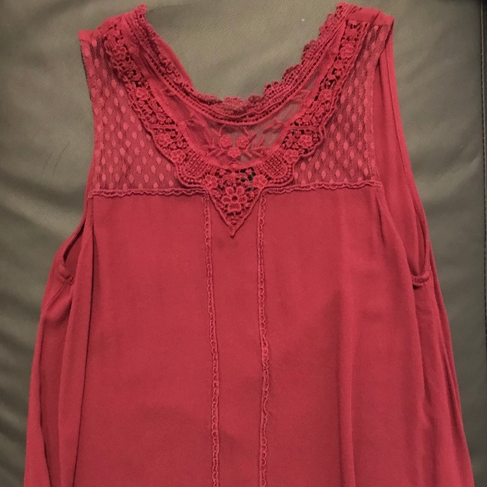Red casual summer tank